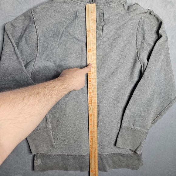 Vintage American Eagle Hoodie Womens Large Gray Fleece Sweatshirt Embroidered - Picture 9 of 11